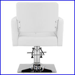 New White Heavy Duty Hydraulic Barber Chair Salon Beauty Spa 360° Hair Styling