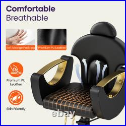 OROFULL Heavy Duty Hydraulic Barber Chair 360° Swivel Reclining Chair Black Gold OROFULL Heavy Duty Hydraulic Barber Chair 360° Swivel Reclining Chair Black Gold