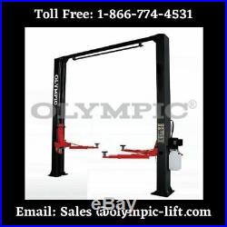 Olympic COMMERCIAL GRADE 9,000 LB 2-Post Overhead Car Lift 5-YEAR WARRANTY