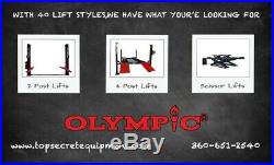 Olympic DELUXE COMMERCIAL XL 9,000 LB 2 Post Overhead Car Lift 5-YEAR WARRANTY