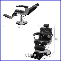 PENNYNANA Heavy Duty Recline Barber Salon Chair Hydraulic Beauty Salon Equipment