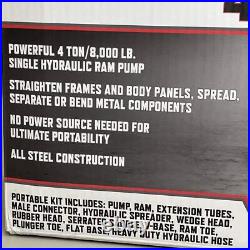 PITTSBURGH Portable 4 Ton Heavy Duty Hydraulic Body Repair Kit with Case Red 58204