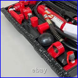 PITTSBURGH Portable 4 Ton Heavy Duty Hydraulic Body Repair Kit with Case Red 58204