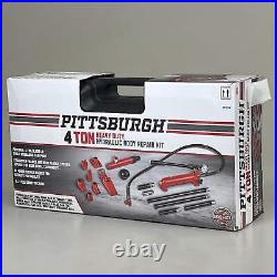 PITTSBURGH Portable 4 Ton Heavy Duty Hydraulic Body Repair Kit with Case Red 58204