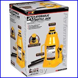 Performance Tool W1633 20 Ton (40,000 lbs.) Heavy Duty Hydraulic Bottle Jack