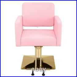 Pink Gold Heavy Duty Hydraulic Barber Chair Hair Styling Salon