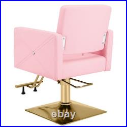 Pink Gold Heavy Duty Hydraulic Barber Chair Hair Styling Salon Pink Gold Heavy Duty Hydraulic Barber Chair Hair Styling Salon