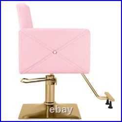 Pink Gold Heavy Duty Hydraulic Barber Chair Hair Styling Salon