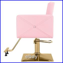 Pink Gold Heavy Duty Hydraulic Barber Chair Hair Styling Salon Pink Gold Heavy Duty Hydraulic Barber Chair Hair Styling Salon