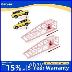 Pink Heavy-Duty Hydraulic Ramps, 5-Ton/11060LB, 2-Pack for Oil Changes & Repairs