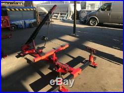 Portable Auto Body Puller Frame Straightener free clamps + 10,000 psi foot pump