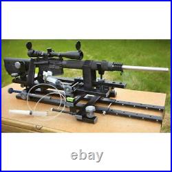 Portable Rifle Rest Durable Metal Frame Heavy Duty Hydraulic Trigger Dual Rails