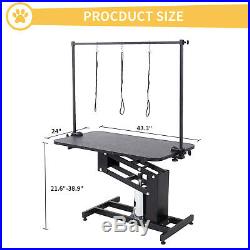 Portable Z-Lift Hydraulic Grooming Table Dog Cat Pet withAdjustable Arm & Noose