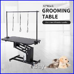 Portable Z-Lift Hydraulic Grooming Table Dog Cat Pet withAdjustable Arm & Noose