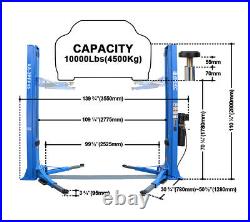 Post Lift Auto Hoist Car Vehicle 1PH 10000lbs Hydraulic 220V/110V 2 Sides Unlock