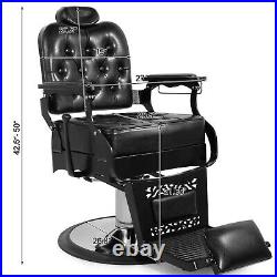 Pro All Purpose Vintage Hydraulic Barber Chair Heavy Duty Reclining Salon Beauty