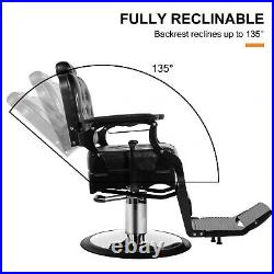 Pro All Purpose Vintage Hydraulic Barber Chair Heavy Duty Reclining Salon Beauty