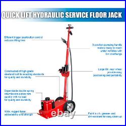 Quick-Lift Air/Hydraulic Service Floor Jack Durable Heavy-Duty Operation 22 Ton