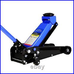 Quick Lift Heavy-Duty Dual Pump Ultra Low Profile Hydraulic Floor Jack