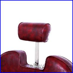 RED Recliner Barber Chair All Purpose Salon Styling Tattoo Heavy Duty Hydraulic