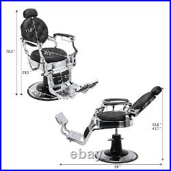 RESHABLE Heavy Duty Reclining Barber Chair Hydraulic Salon Beauty Spa Equipment