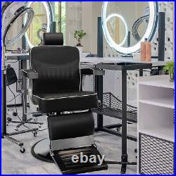 RESHABLE Hydraulic Recline Barber Chair Heavy Duty Salon Beauty Spa Equipment