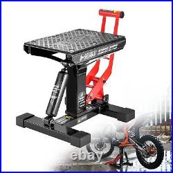RUTU Hydraulic Motorcycle Lift Stand Heavy-Duty Steel Maintenance Hoist Jac