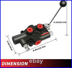 RYFT 25GPM Auto Control Detent Valve, Heavy Duty Hydraulic Log Splitter Black