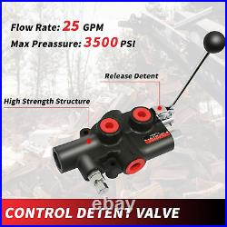 RYFT 25GPM Auto Control Detent Valve, Heavy Duty Hydraulic Log Splitter Black