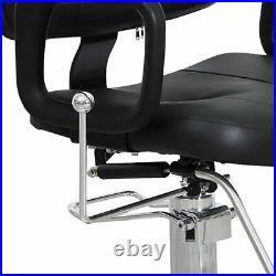 Reclining Barber Chair Heavy Duty Hydraulic Salon Beauty Shampoo Styling Station