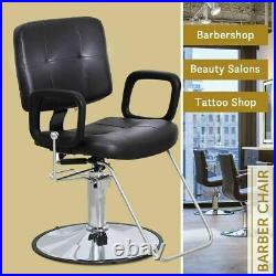 Reclining Barber Chair Heavy Duty Hydraulic Salon Beauty Shampoo Styling Station