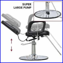 Reclining Barber Chair Heavy Duty Hydraulic Salon Beauty Shampoo Styling Station