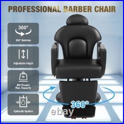 Reclining Heavy Duty Hydraulic Barber Chair All Purpose Salon Beauty Spa Styling