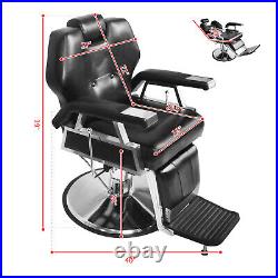 Reclining Hydraulic Barber Chair Heavy Duty Hair Styling Salon Beauty Equipment