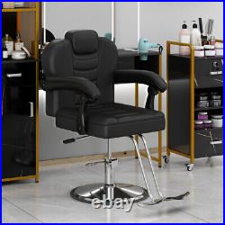 Reclining barber Chair Salon Chair Heavy Duty Hydraulic Pump 360° Rotation