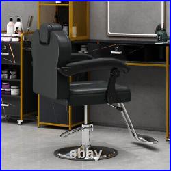 Reclining barber Chair Salon Chair Heavy Duty Hydraulic Pump 360° Rotation