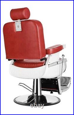 Red Heavy Duty All Purpose Hydraulic Recline Barber Chair Salon Equipment Red