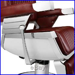 Red Heavy Duty Hydraulic Recline Barber Chair Salon Beauty All Purpose Equipment