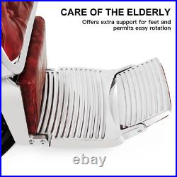 Red Vintage All Purpose Heavy Duty Hydraulic Recliner Barber Chair Beauty Salon