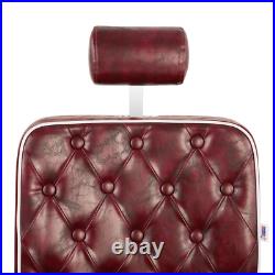 Red Vintage All Purpose Heavy Duty Hydraulic Recliner Barber Chair Beauty Salon