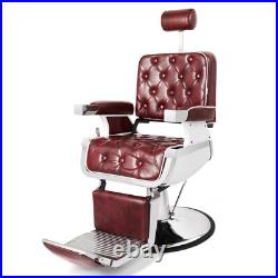 Red Vintage All Purpose Heavy Duty Hydraulic Recliner Barber Chair Beauty Salon