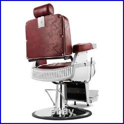 Red Vintage All Purpose Heavy Duty Hydraulic Recliner Barber Chair Beauty Salon