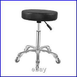 Rolling Stool with Wheels Heavy Duty Hydraulic for Shop Guitar Lab Tattoo Black