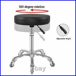 Rolling Stool with Wheels Heavy Duty Hydraulic for Shop Guitar Lab Tattoo Black