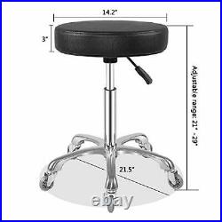 Rolling Stool with Wheels Heavy Duty Hydraulic for Shop Guitar Lab Tattoo Black