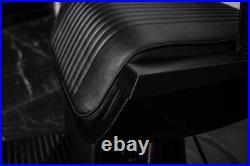 SHER Barber Chair Heavy Duty Hydraulic Recline 450 lbs Matte Black