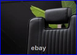 SHER Barber Chair Heavy Duty Hydraulic Recline 450 lbs Matte Black