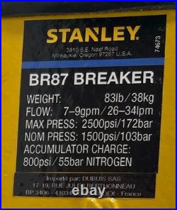 STANLEY BR87 Heavy Duty T-Handle Hydraulic Breaker Demolition Jack Hammer STANLEY BR87 Heavy Duty T-Handle Hydraulic Breaker Demolition Jack Hammer