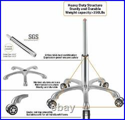 Saddle Stool Chair with Back Support, Heavy-Duty(350Lbs), Hydraulic Rolling