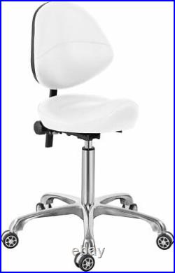 Saddle Stool Chair with Back Support, Heavy-Duty(350Lbs), Hydraulic Rolling